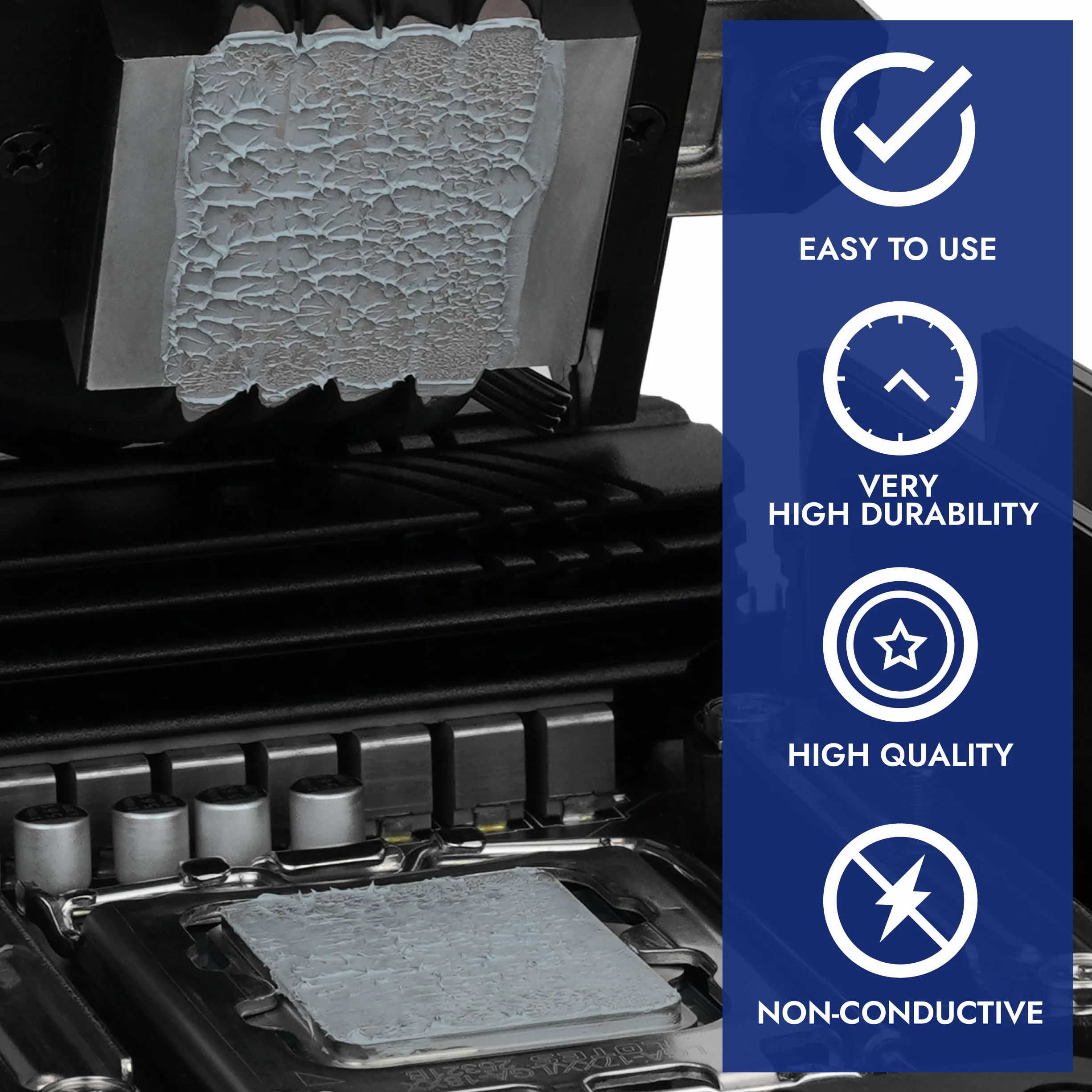 Polartherm X-10 pasta termiczna do procesora i GPU - wysoka przewodność cieplna, długa trwałość, bezpieczne aplikowanie, nieprzewodzący smar termiczny - 5 gramów mieszanka termiczna z szpatułką