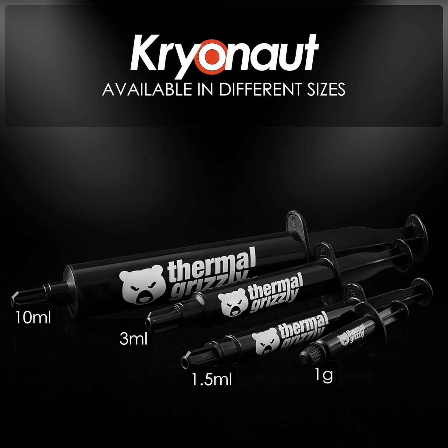 Thermal Grizzly - Kryonaut - 1 g - Ekstremalnie wydajna pasta termoprzewodząca o bardzo wysokiej przewodności cieplnej - Do procesorów, chłodzeń i overclockingu