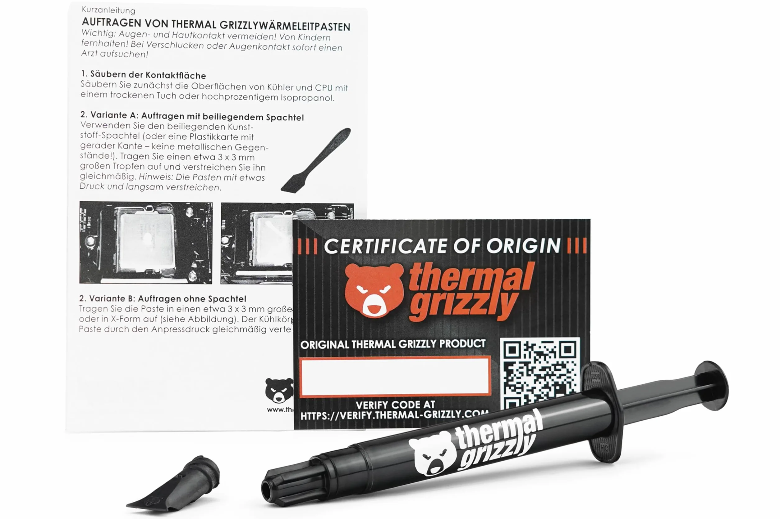 CPU Cooler termiczny Grizzly Aeronaut Wärmeleitpaste - 3,9 grama/1,5 ml
