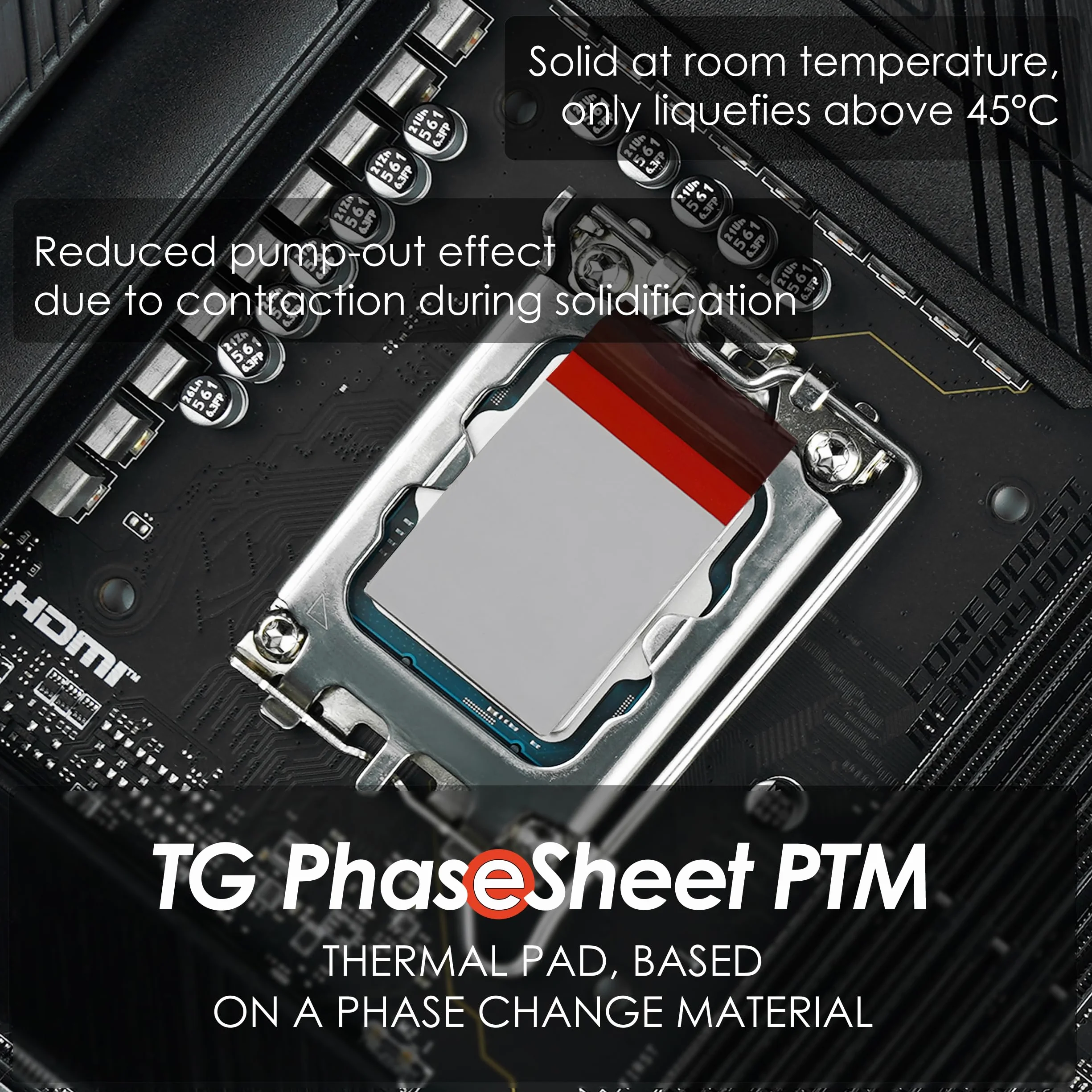 Pad termoprzewodzący Termopad Thermal Grizzly PhaseSheet PTM 50x40mm
