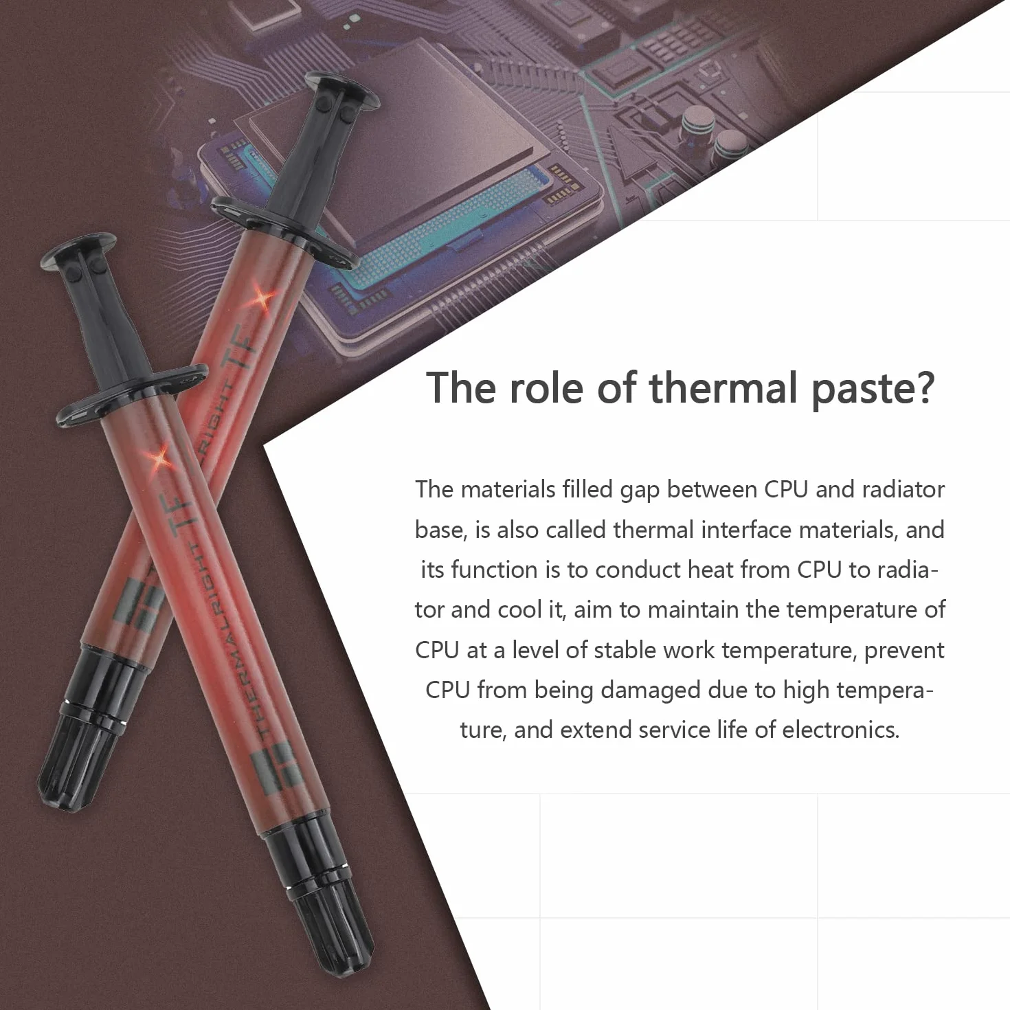 THERMALRIGHT Pasta termoprzewodząca TFX 2 g, 14,3 W/m.k, wysokowydajna pasta termoprzewodząca, wysokowydajna pasta termoprzewodząca do chłodzenia procesorów/CPU/GPU/IC/wszystkich układów
