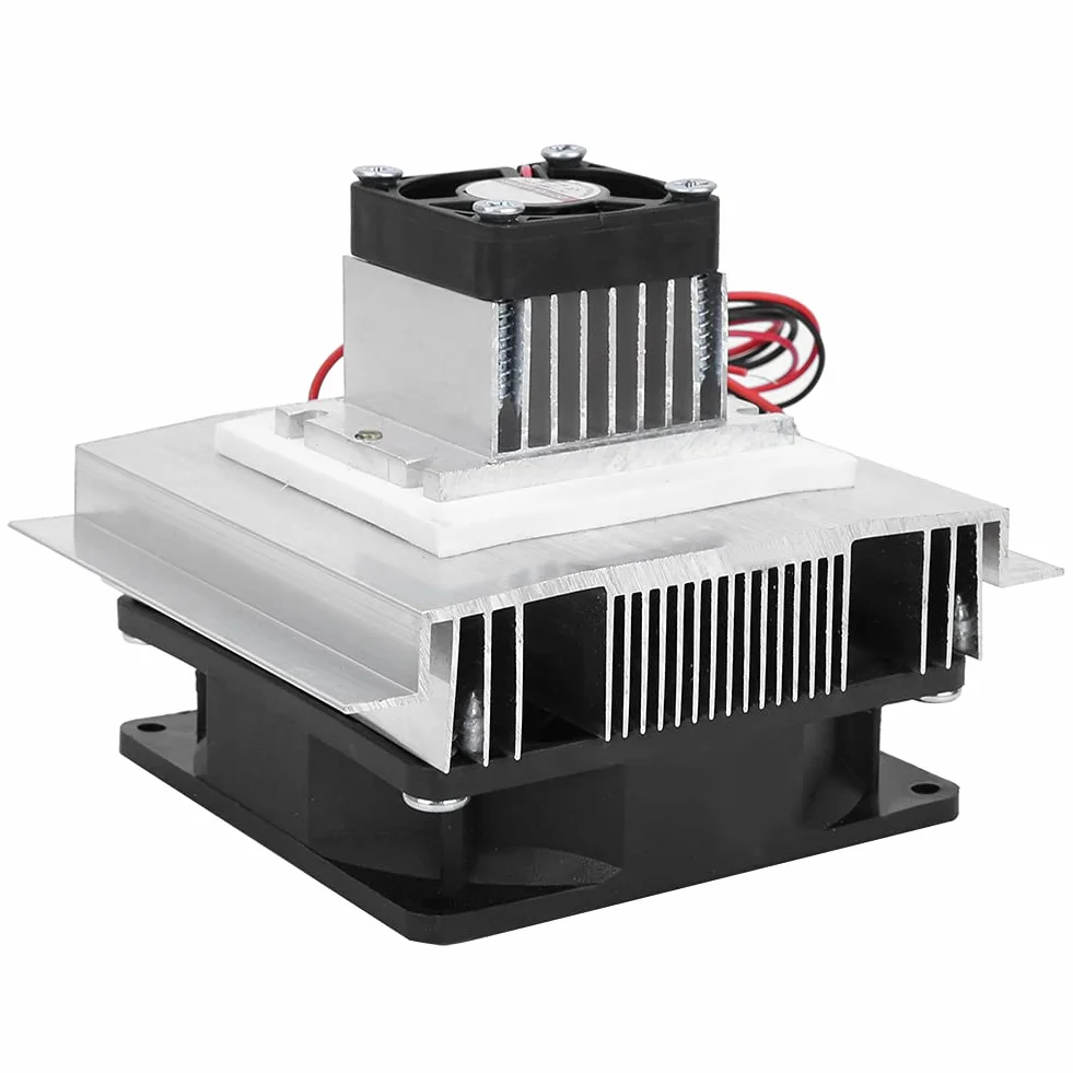 12V Thermoelectric Peltier, XD-35 Thermoelectric Peltier Plate Module System chłodzenia Zestaw do samodzielnego montażu, moduł linii chłodnicy półprzewodnikowej (z wentylatorem zimnego końca)