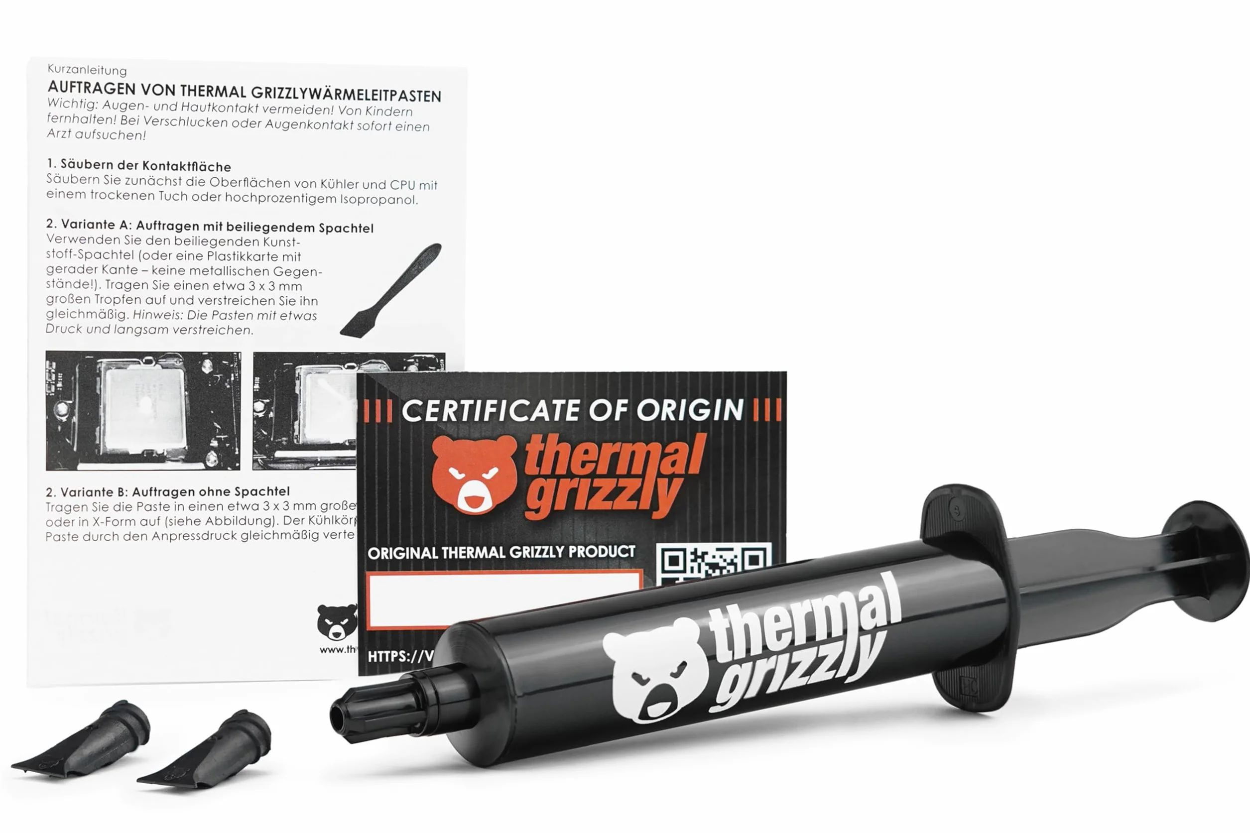 Thermal Grizzly Aeronaut pasta termoprzewodząca – 26 g/10 ml – w zestawie aplikator – przewodność cieplna: 8,5 W/mK – chłodzenie i wyciszenie radiatora do wszystkich chłodnic CPU i GPU
