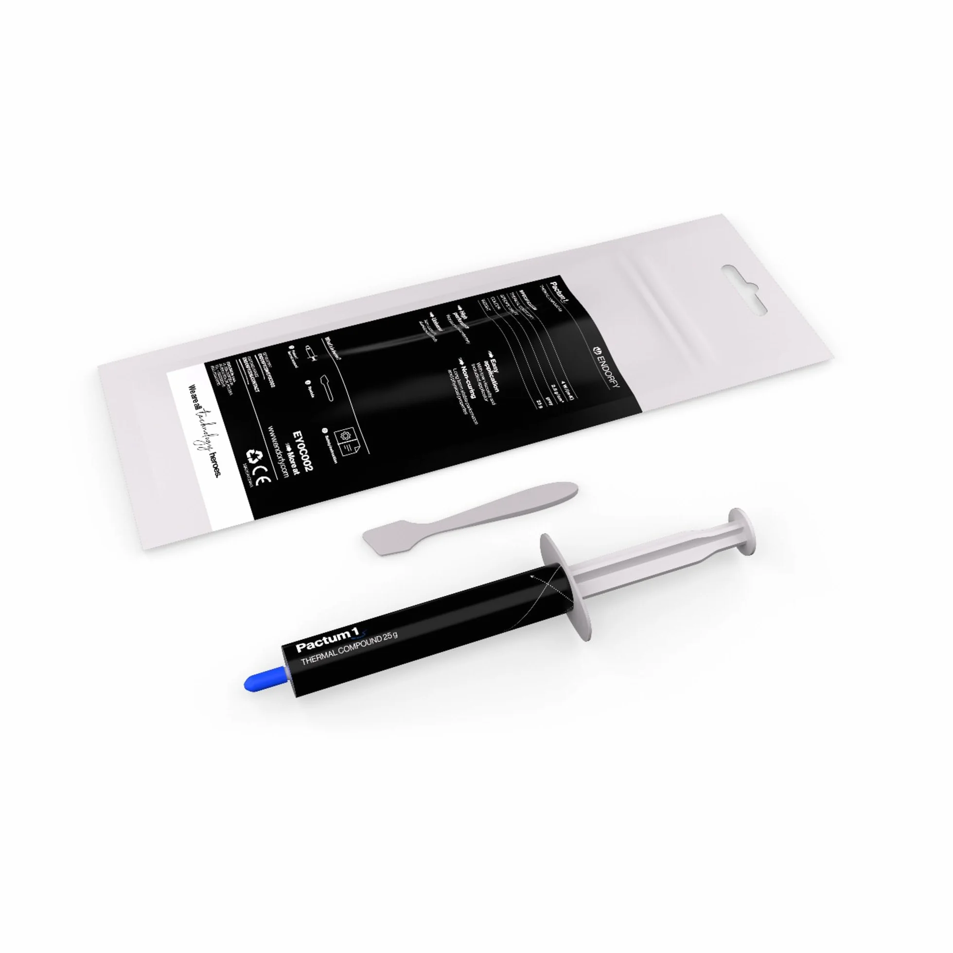 ENDORFY Pactum 1-25g, Wysoka przewodność cieplna, Uniwersalne zastosowanie - nieprzewodząca prądu, pasta termoprzewodząca, Bezpieczna dla aluminiowych radiatorów, Łatwa w użyciu, EY0C002