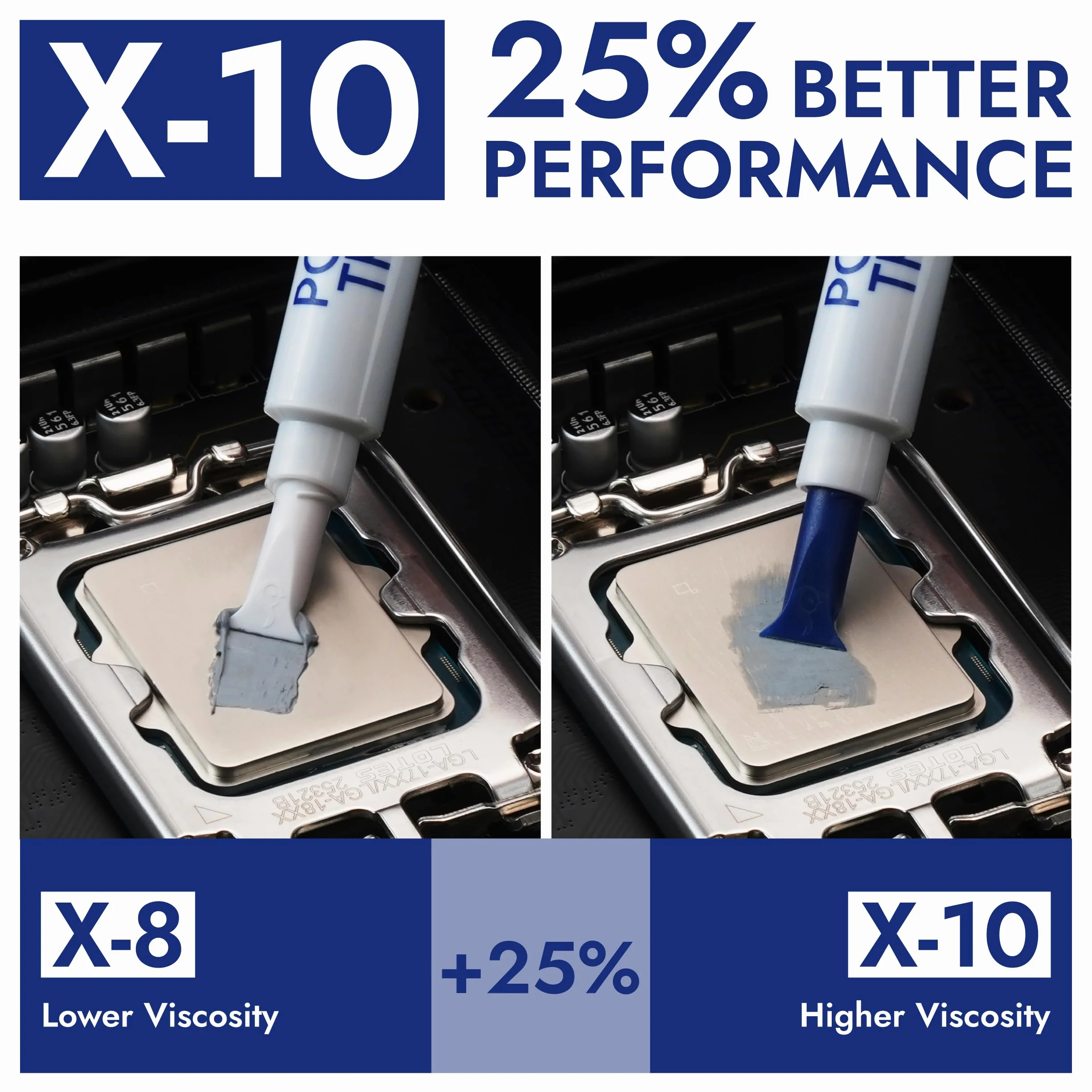 Polartherm X-10 pasta termiczna do procesora i GPU - wysoka przewodność cieplna, długa trwałość, bezpieczne aplikowanie, nieprzewodzący smar termiczny - 5 gramów mieszanka termiczna z szpatułką