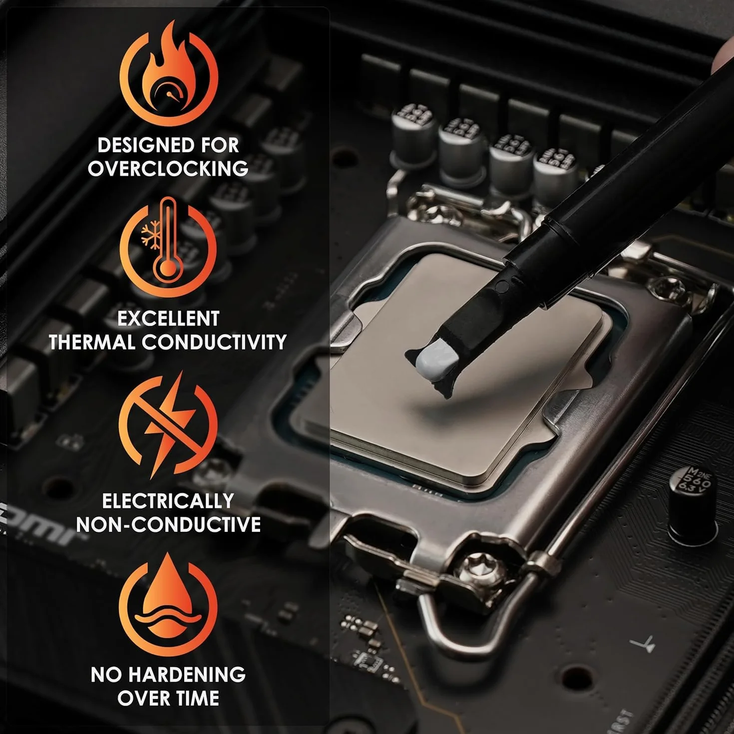 Thermal Grizzly - Kryonaut - 1 g - Ekstremalnie wydajna pasta termoprzewodząca o bardzo wysokiej przewodności cieplnej - Do procesorów, chłodzeń i overclockingu