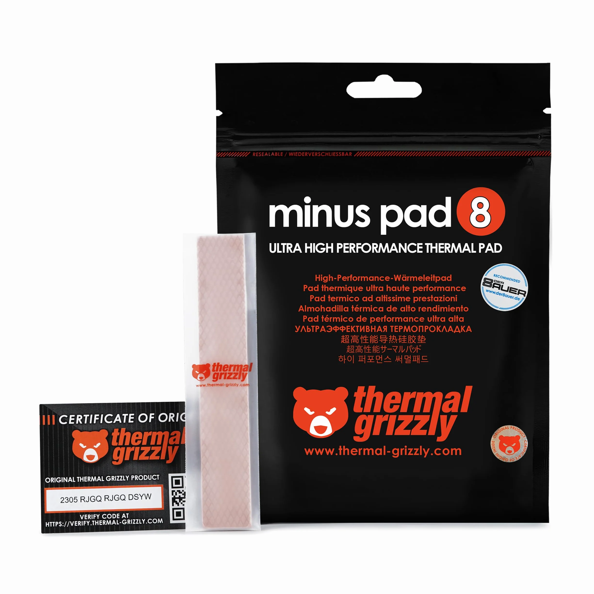 Thermal Grizzly Pad Thermo Minus Pad 8 120 x 20 x 1 (zestaw 2 sztuk)