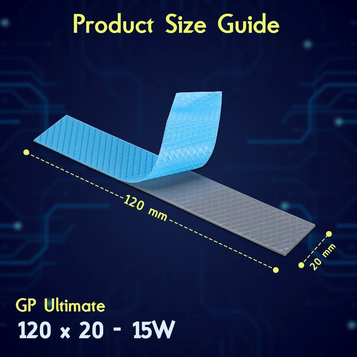 Gelid Solutions GP-Ultimate - Thermal Pad 120 x 20 x 2,0 mm (2 szt.). Doskonałe przewodzenie ciepła, idealny wypełniacz szczelin. Łatwa instalacja Przewodność cieplna 15 W