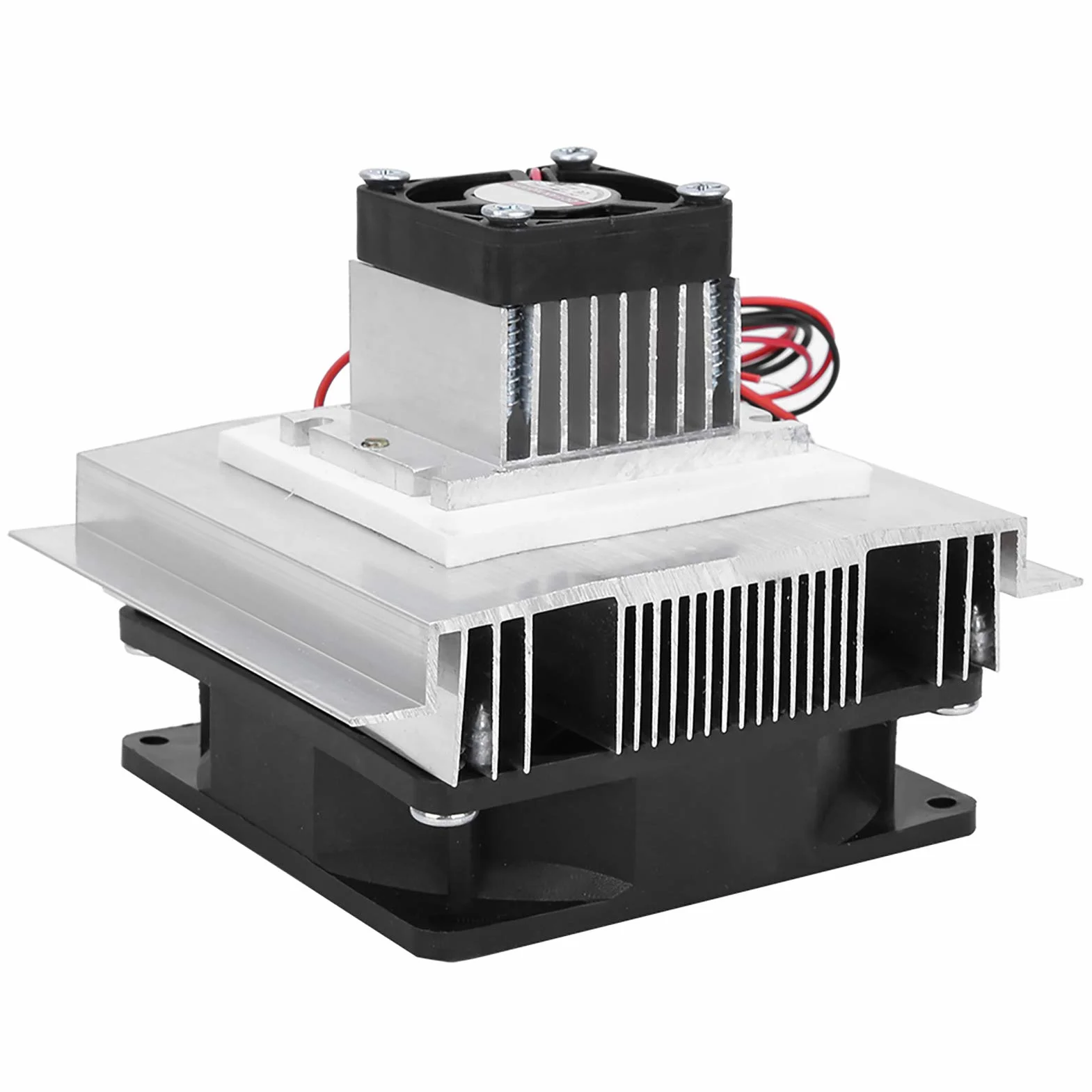 12V Thermoelectric Peltier, XD-35 Thermoelectric Peltier Plate Module System chłodzenia Zestaw do samodzielnego montażu, moduł linii chłodnicy półprzewodnikowej (z wentylatorem zimnego końca)