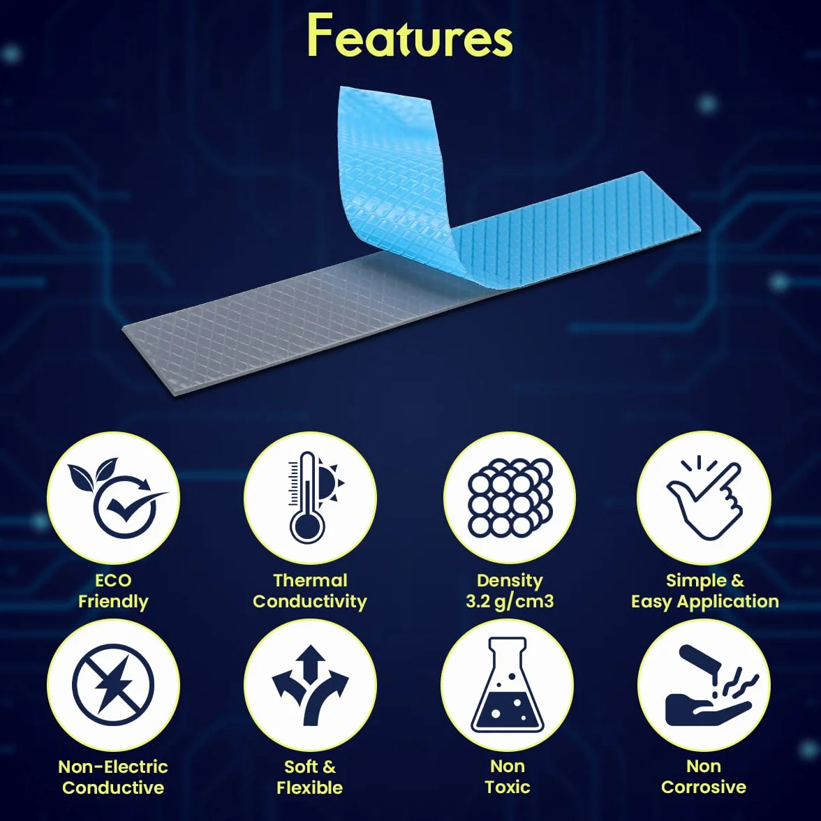 Gelid Solutions GP-Ultimate - Thermal Pad 120 x 20 x 2,0 mm (2 szt.). Doskonałe przewodzenie ciepła, idealny wypełniacz szczelin. Łatwa instalacja Przewodność cieplna 15 W
