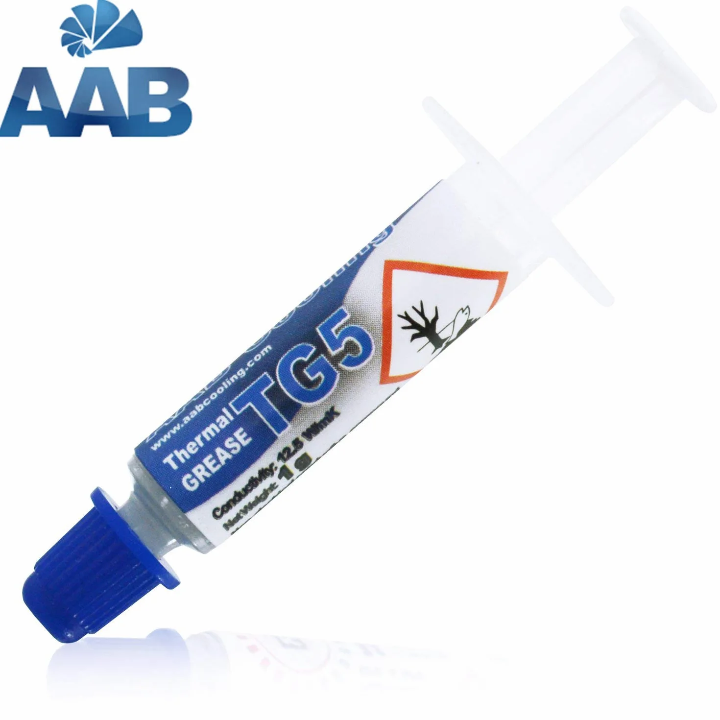 AABCOOLING Thermal Grease 5 - 1g - Najwydajniejsza Pasta Termoprzewodząca, do Procesora CPU, Karty Graficznej GPU, Konsola, Laptop-ów, Doskonale odprowadza ciepło na Radiator-Chłodzenie. Nowoczesny skład, Doskonała Przewodność Termiczna do 12.5 W/mK