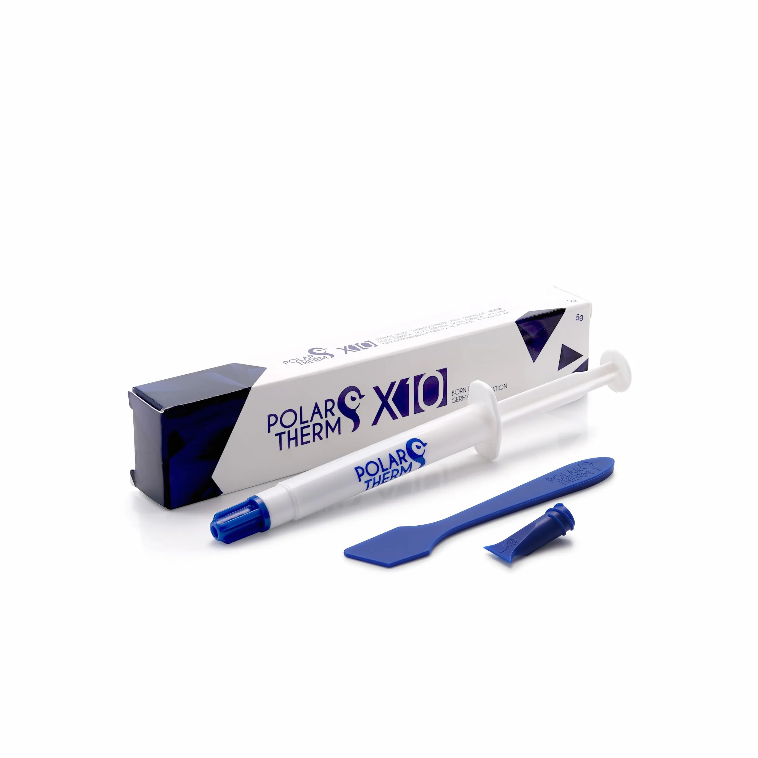 Polartherm X-10 pasta termiczna do procesora i GPU - wysoka przewodność cieplna, długa trwałość, bezpieczne aplikowanie, nieprzewodzący smar termiczny - 5 gramów mieszanka termiczna z szpatułką
