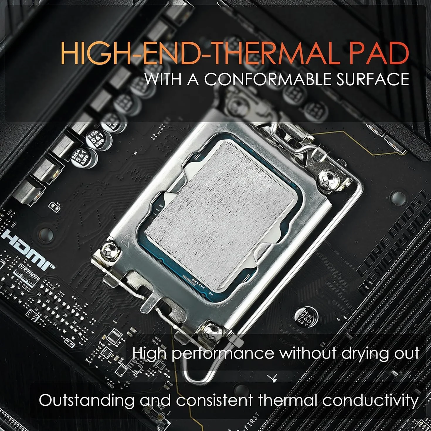 Thermal Grizzly KryoSheet (68 x 51 x 0,2 mm) – grafenowa podkładka termiczna o bardzo wysokiej przewodności cieplnej – idealna alternatywa dla pasty termicznej na CPU/GPU/PS4/PS5/Xbox - wyprodukowano