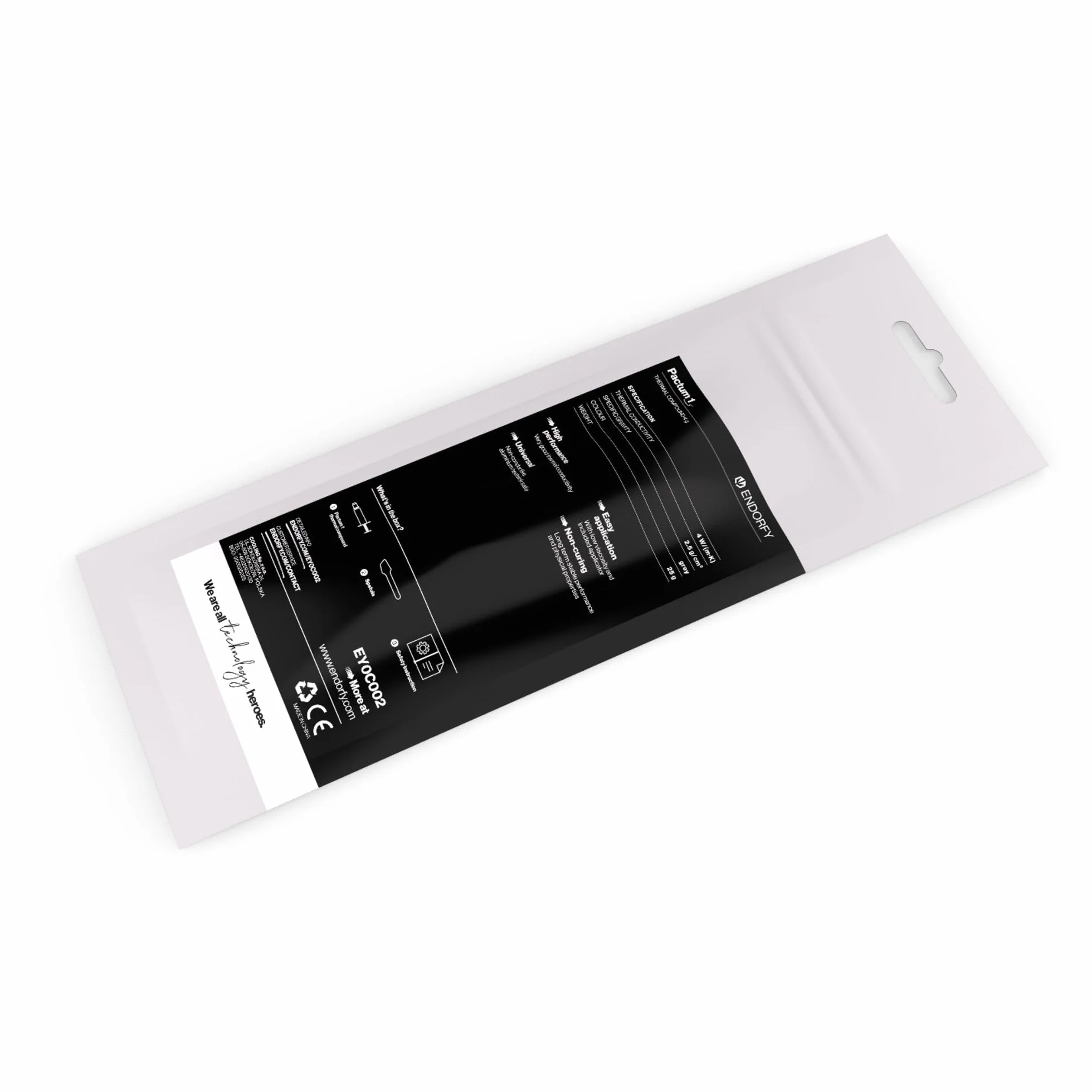 ENDORFY Pactum 1-25g, Wysoka przewodność cieplna, Uniwersalne zastosowanie - nieprzewodząca prądu, pasta termoprzewodząca, Bezpieczna dla aluminiowych radiatorów, Łatwa w użyciu, EY0C002