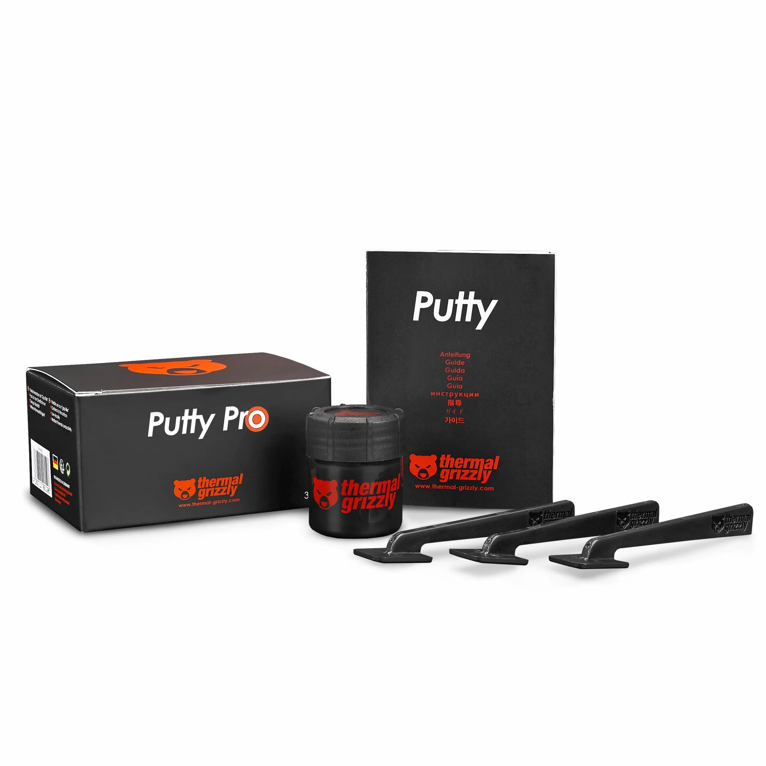 Thermal Grizzly TG Putty Pro - 30 gramów - wysokowydajna elektryczna nieprzewodząca masa termiczna do zastosowań GPU i PCB