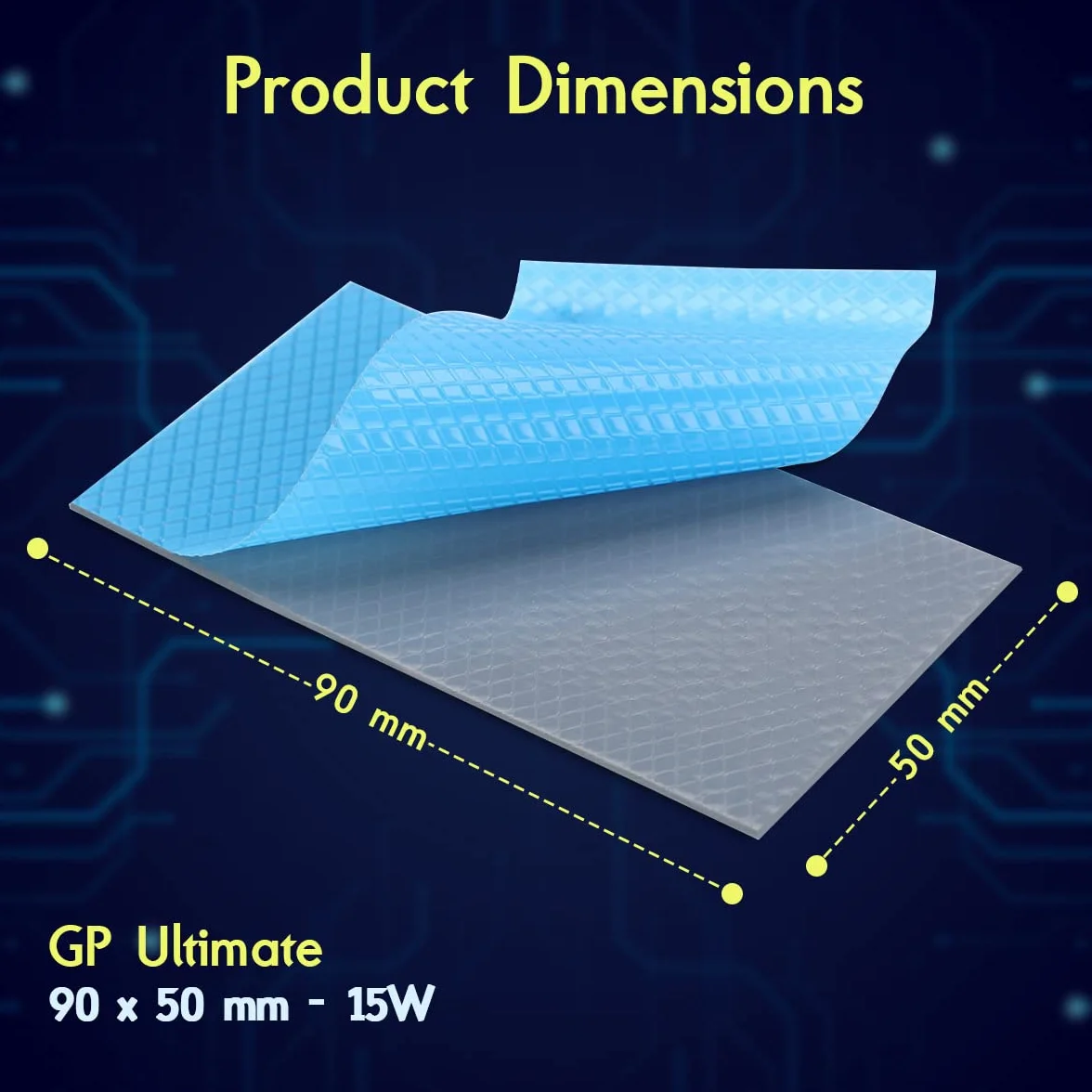 Gelid Solutions GP-Ultimate - Podkładka Termiczna 90x50x1.0mm (2szt). Doskonałe Przewodzenie Ciepła, Idealny Wypełniacz Szczelin. Łatwa Instalacja, Przewodność Cieplna 15W