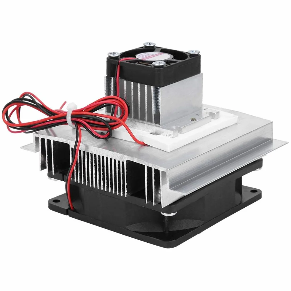 12V Thermoelectric Peltier, XD-35 Thermoelectric Peltier Plate Module System chłodzenia Zestaw do samodzielnego montażu, moduł linii chłodnicy półprzewodnikowej (z wentylatorem zimnego końca)