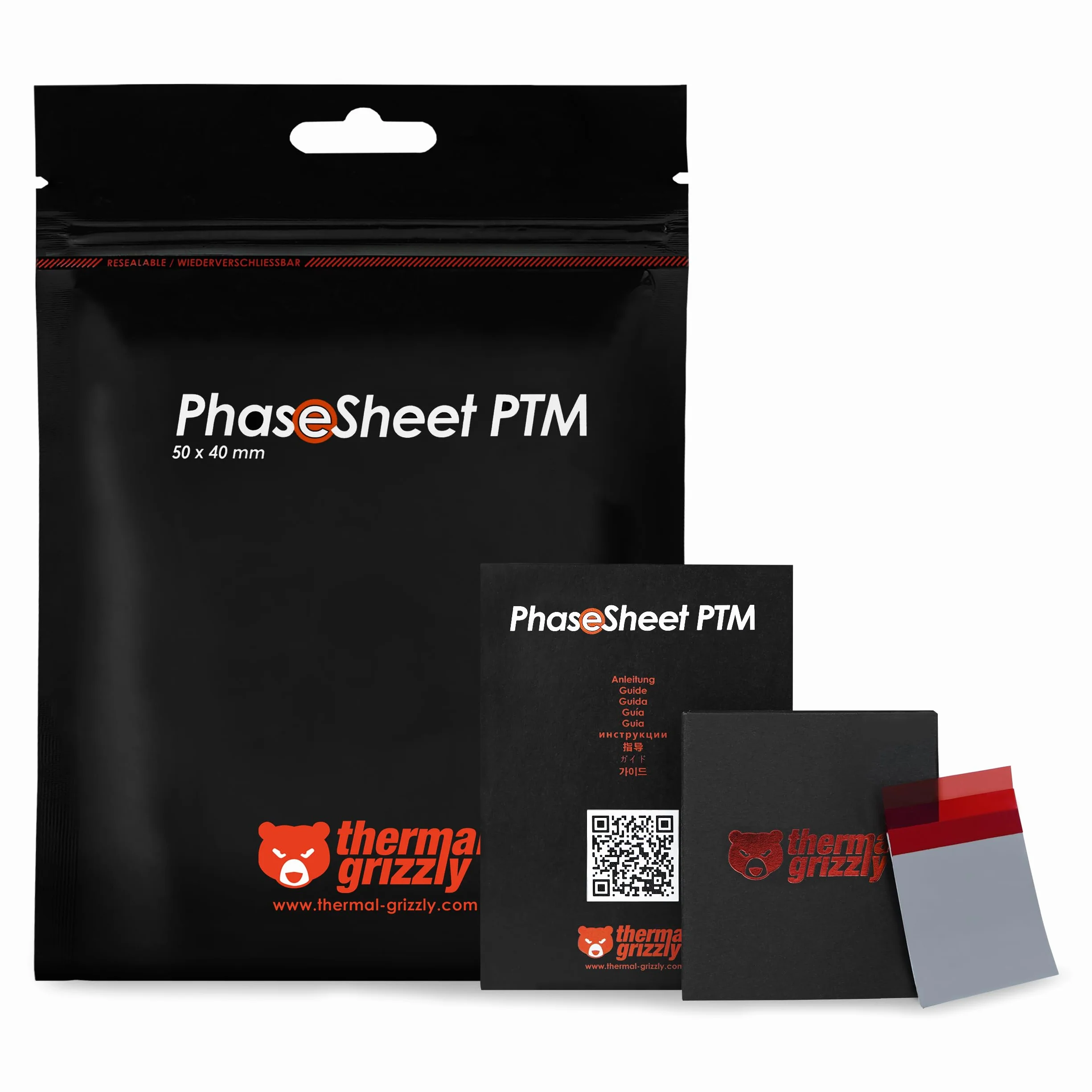 Pad termoprzewodzący Termopad Thermal Grizzly PhaseSheet PTM 50x40mm