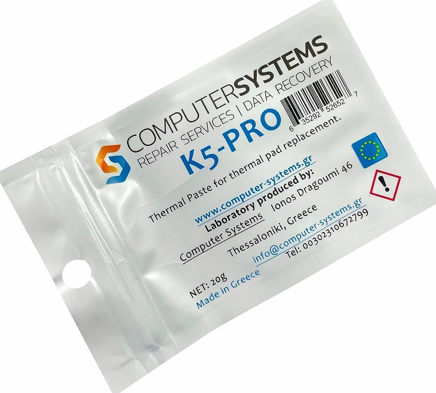 K5-PRO lepka pasta termiczna do wkładów termicznych, 20 g, kompatybilna z iPhone, Apple iMac, Sony PS4 i PS3, XBOX, Acer Aspire itp