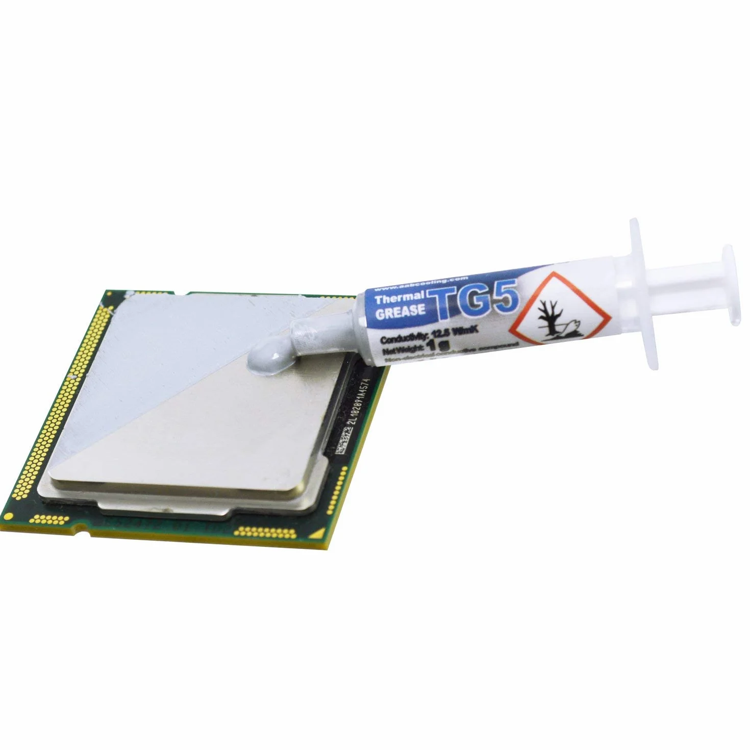AABCOOLING Thermal Grease 5 - 1g - Najwydajniejsza Pasta Termoprzewodząca, do Procesora CPU, Karty Graficznej GPU, Konsola, Laptop-ów, Doskonale odprowadza ciepło na Radiator-Chłodzenie. Nowoczesny skład, Doskonała Przewodność Termiczna do 12.5 W/mK
